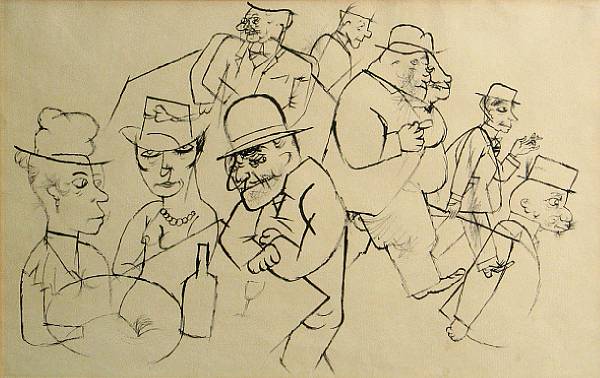 Appraisal: George Grosz German - Sch nheitsabend in der Motzstra e