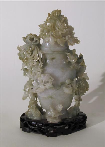 Appraisal: Chinese celadon jadeite carving Qing dynasty