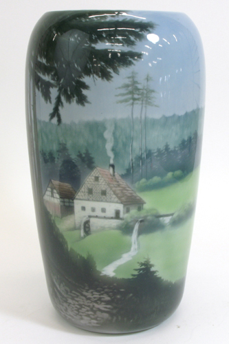 Appraisal: GERMAN HEUBACH ART PORCELAIN VASE H Artist signed Hugo Meisel