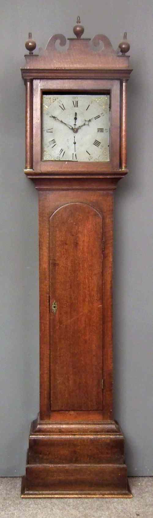 Appraisal: A late th Century oak longcase clock the ins square