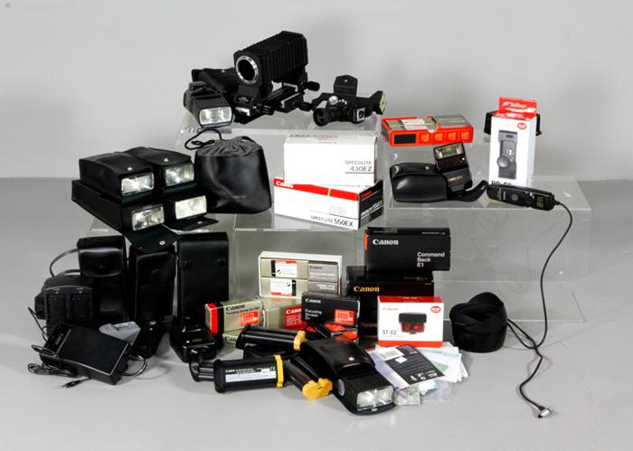 Appraisal: - Large Collection of Canon Accessories Large Collection of Canon