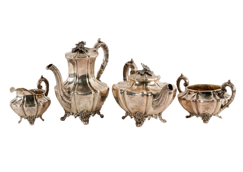 Appraisal: VICTORIAN STERLING TEA SETJoseph and Albert Savory London comprising a