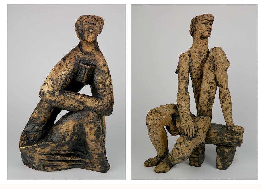 Appraisal: Ana Dalcev terra cotta sculptures Ana Dalcev Russian th c