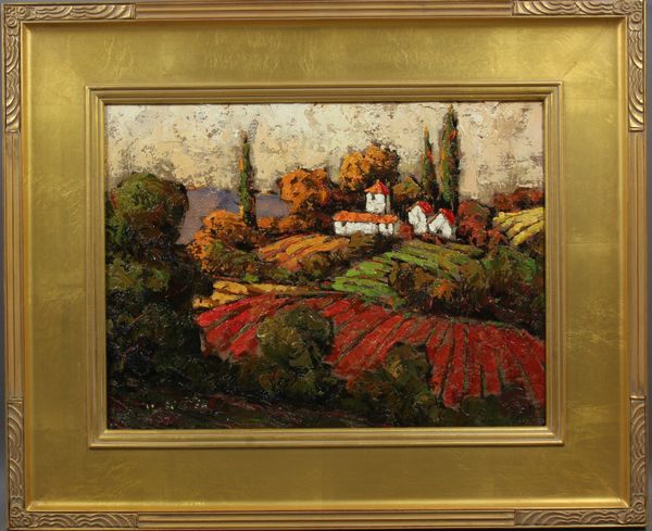 Appraisal: th Century fine Impressionist Mediterranean landscape o c x in