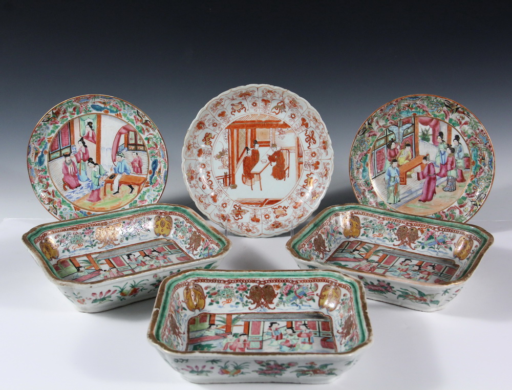 Appraisal: PCS CHINESE PORCELAIN - All th c including Three Matching