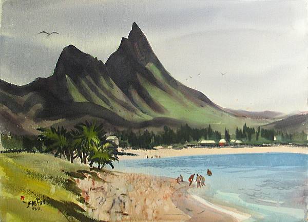 Appraisal: Jade Fon American - Kailua Beach Hawaii signed and inscribed