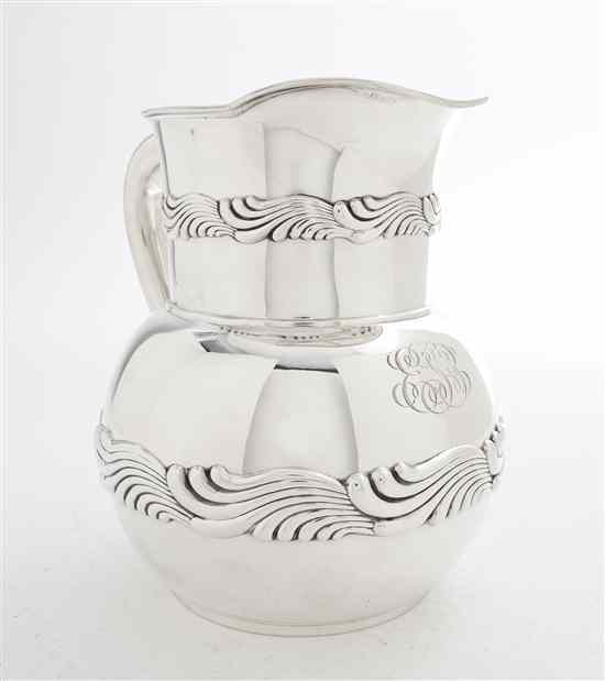 Appraisal: An American Sterling Silver Pitcher Tiffany Co first half th