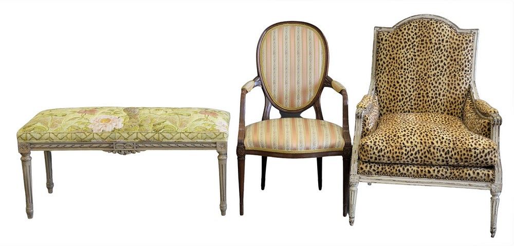 Appraisal: Three Piece Lot of Louis XVI Style Furniture to include