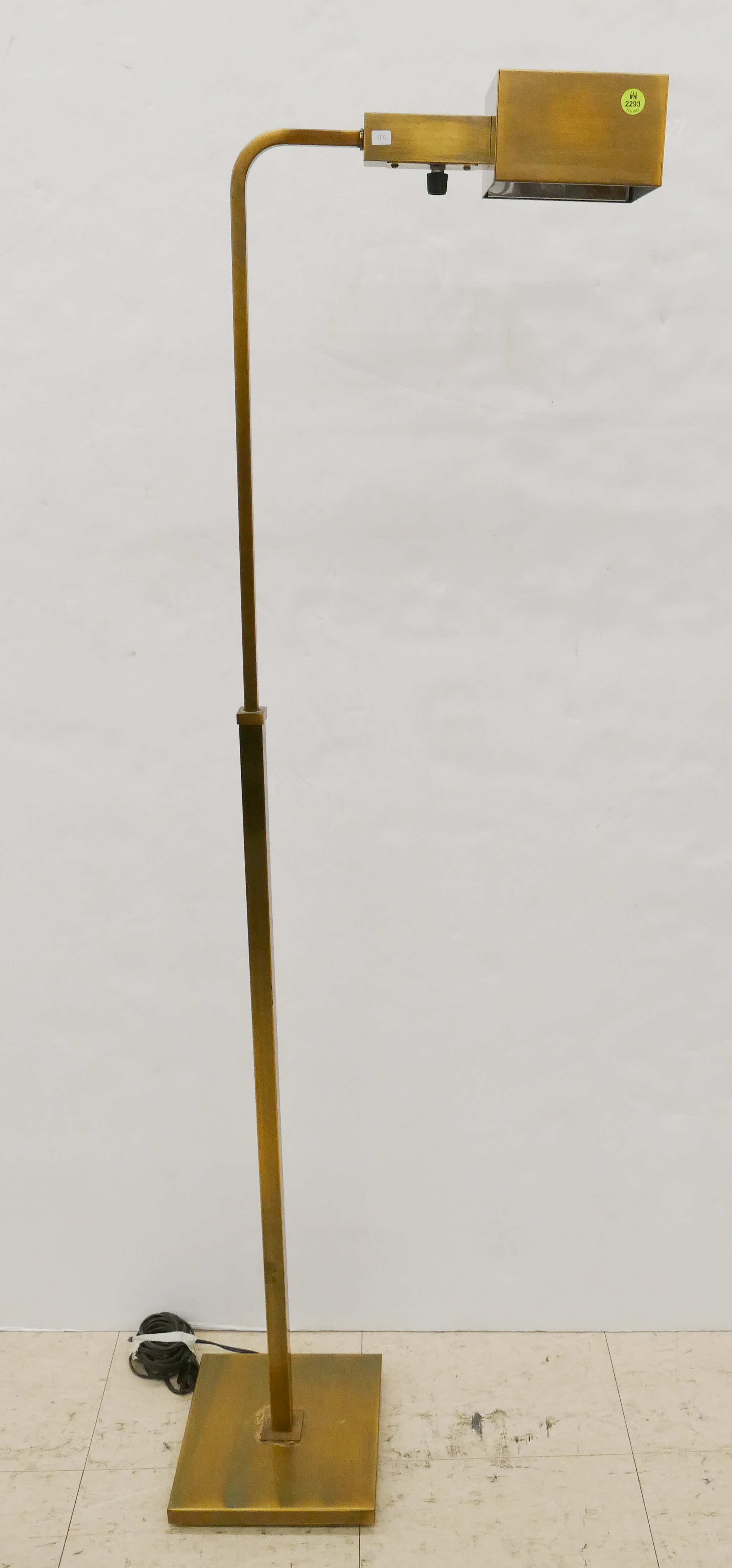 Appraisal: Designer Chapman Style Brass Floor Lamp- x ''