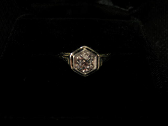 Appraisal: Diamond Ring with rd Carat Diamond in antique k white