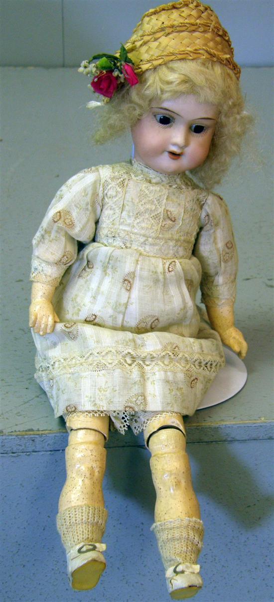 Appraisal: Armand Marseille bisque headed doll No A OM with closing