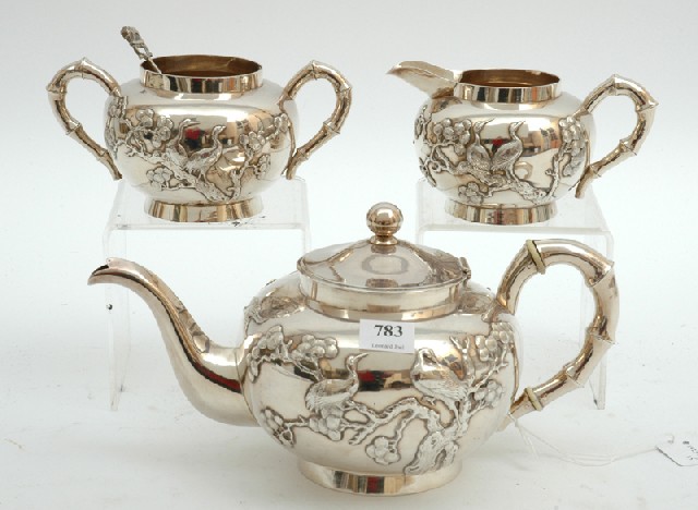 Appraisal: A CHINESE EXPORT SILVER TEA SERVICE Late th early th