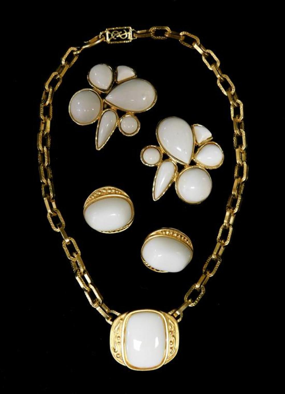 Appraisal: Yves Saint Laurent necklace and earring set along with similar