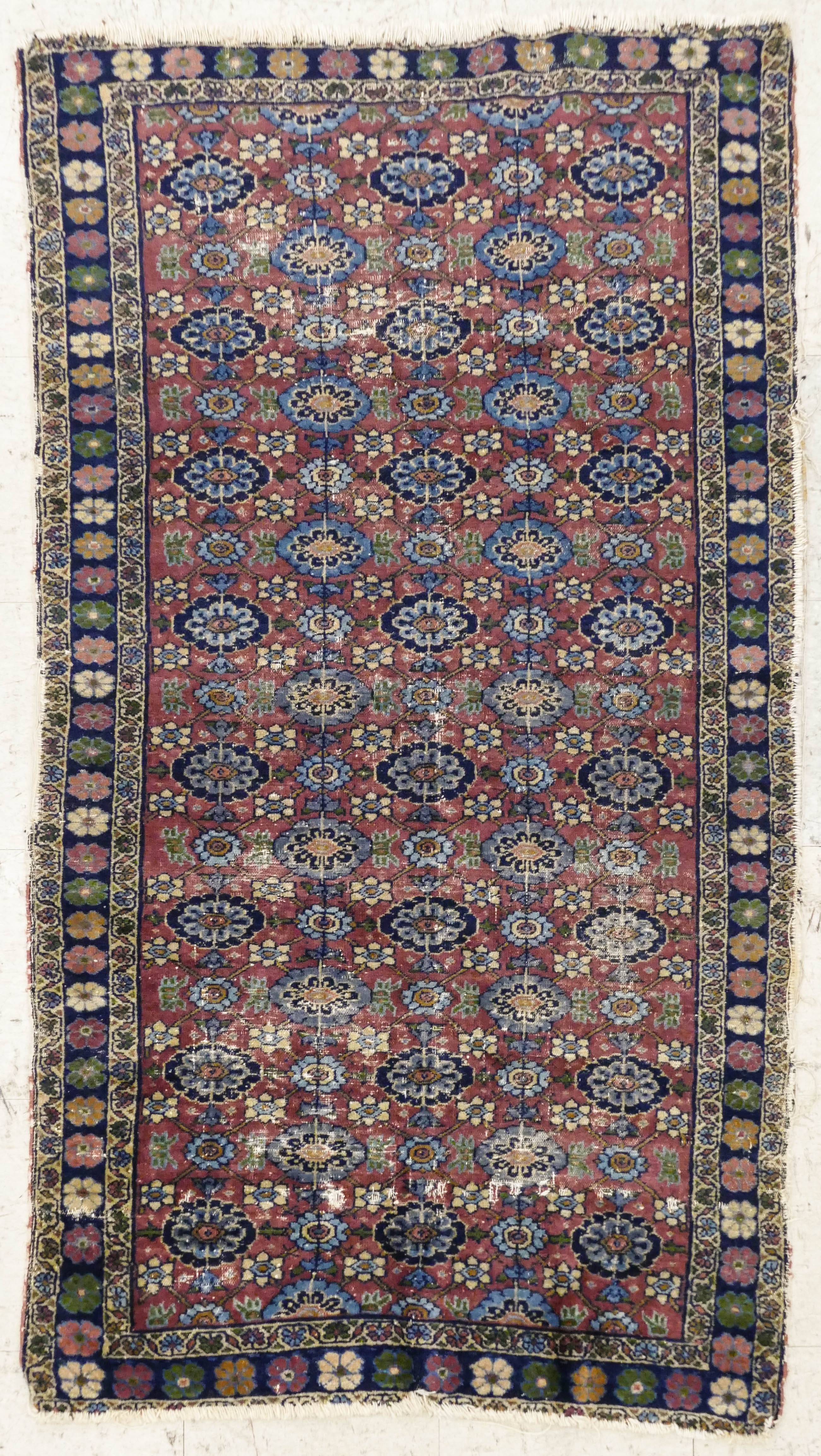 Appraisal: pc Antique Persian Oriental Rugs Includes a floral field rug