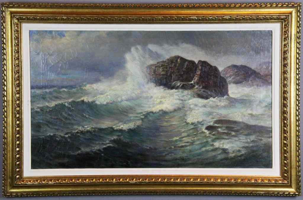 Appraisal: Charles Henry Grant Oil Painting On CanvasDepicting a seascape wiith