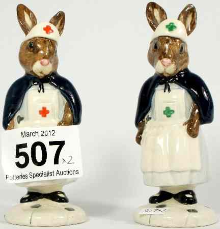 Appraisal: Royal Doulton Bunnykins Figures Nurse DB Green Cross and Nurse