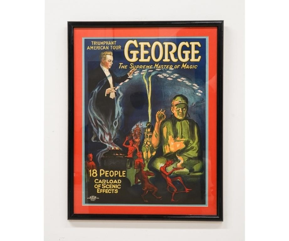 Appraisal: Framed and matted Magician poster George the Supreme by the