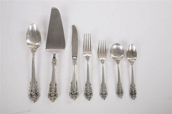 Appraisal: SEVENTY NINE PIECE SET OF WALLACE STERLING FLATWARE In the