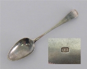 Appraisal: A Channel Islands silver Old English pattern table spoon by