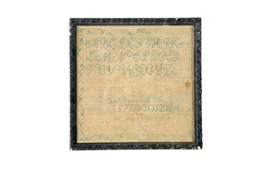 Appraisal: SAMPLER Mahitable Gowdey probably Lynn Essex County Massachusetts ca silk