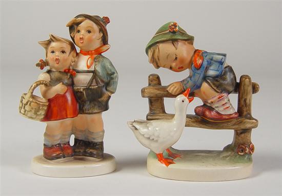 Appraisal: Two Hummel Figurines Retreat to Safety boy taking safety on