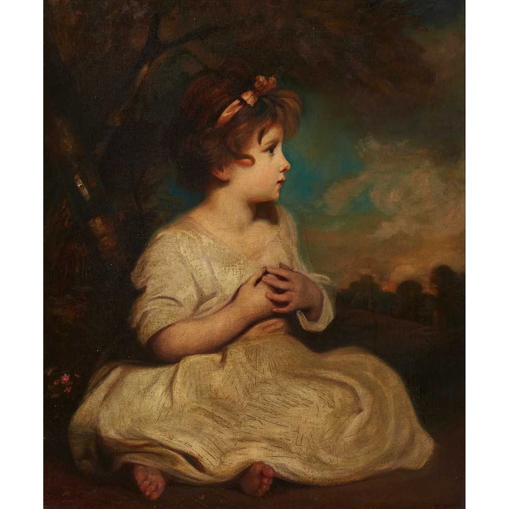 Appraisal: AFTER SIR JOSHUA REYNOLDS THE AGE OF INNOCENCE Oil on