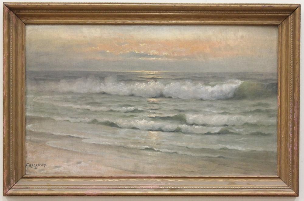 Appraisal: NELS HAGERUP San Francisco CA - oil on board seascape