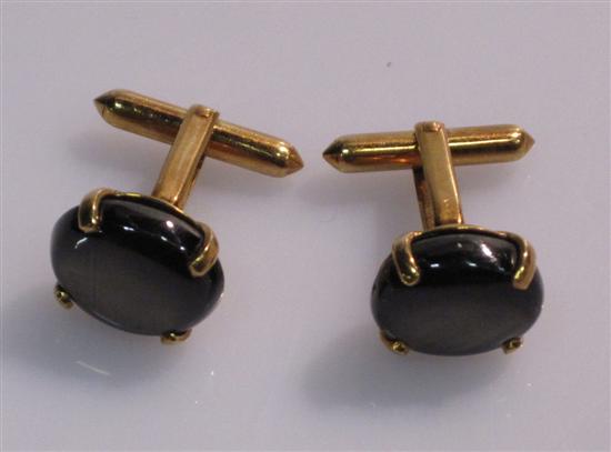 Appraisal: K Cat's Eye Cufflinks