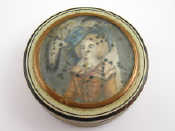 Appraisal: An antique box lined with tortoiseshell and with a miniature