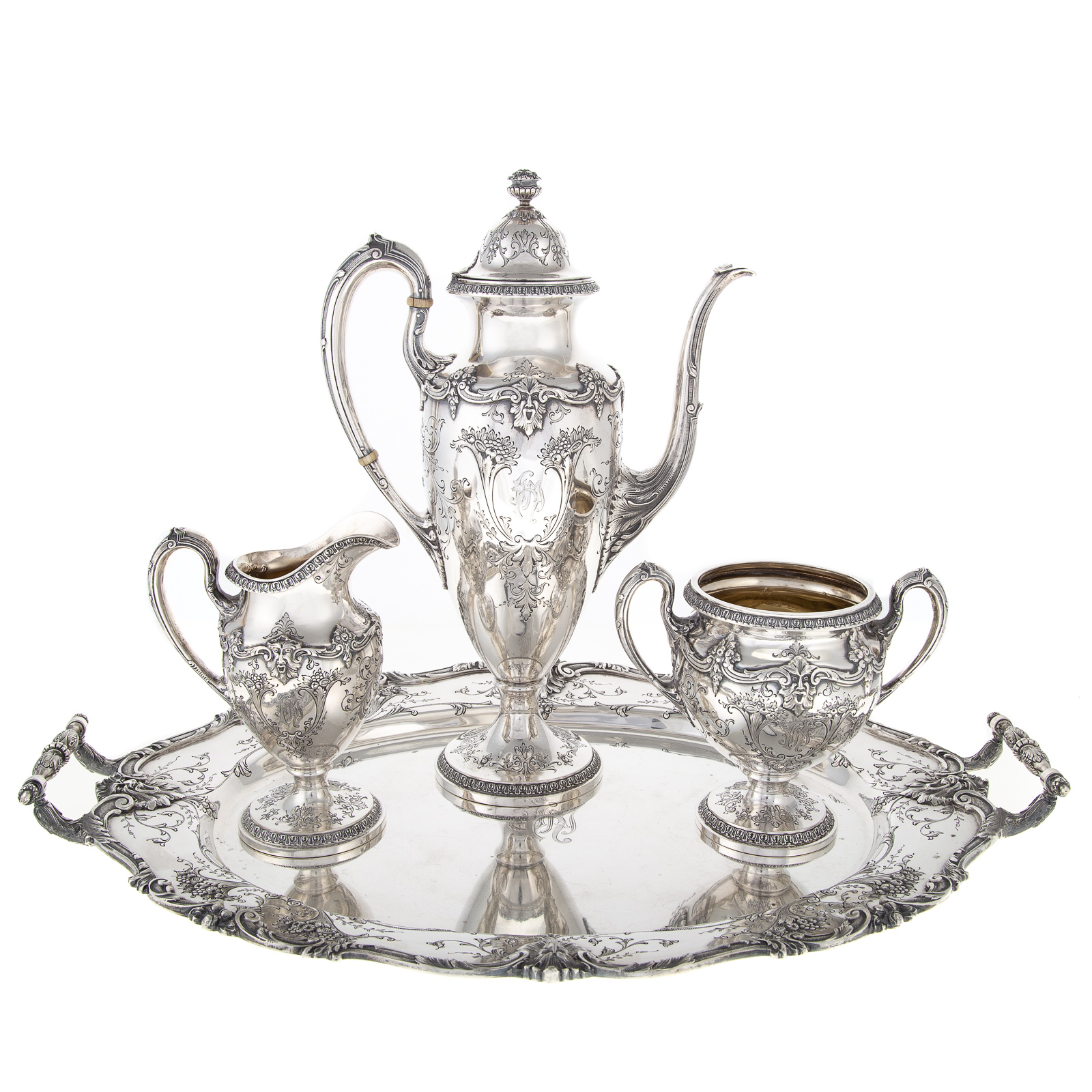 Appraisal: GRAFF WASHBOURNE DUNN STERLING COFFEE SERVICE New York NY -