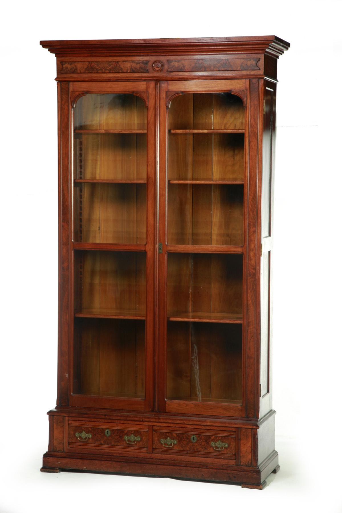 Appraisal: EASTLAKE VICTORIAN TWO-PIECE BOOKCASE American th quarter- th century Walnut