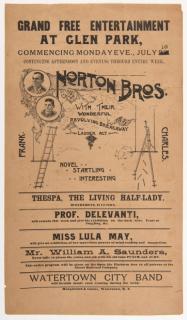 Appraisal: Norton Brothers Broadside New York ca Broadside advertising the brothers