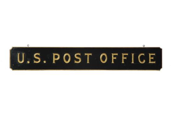 Appraisal: US POST OFFICE SIGN American mid th century pine Wood