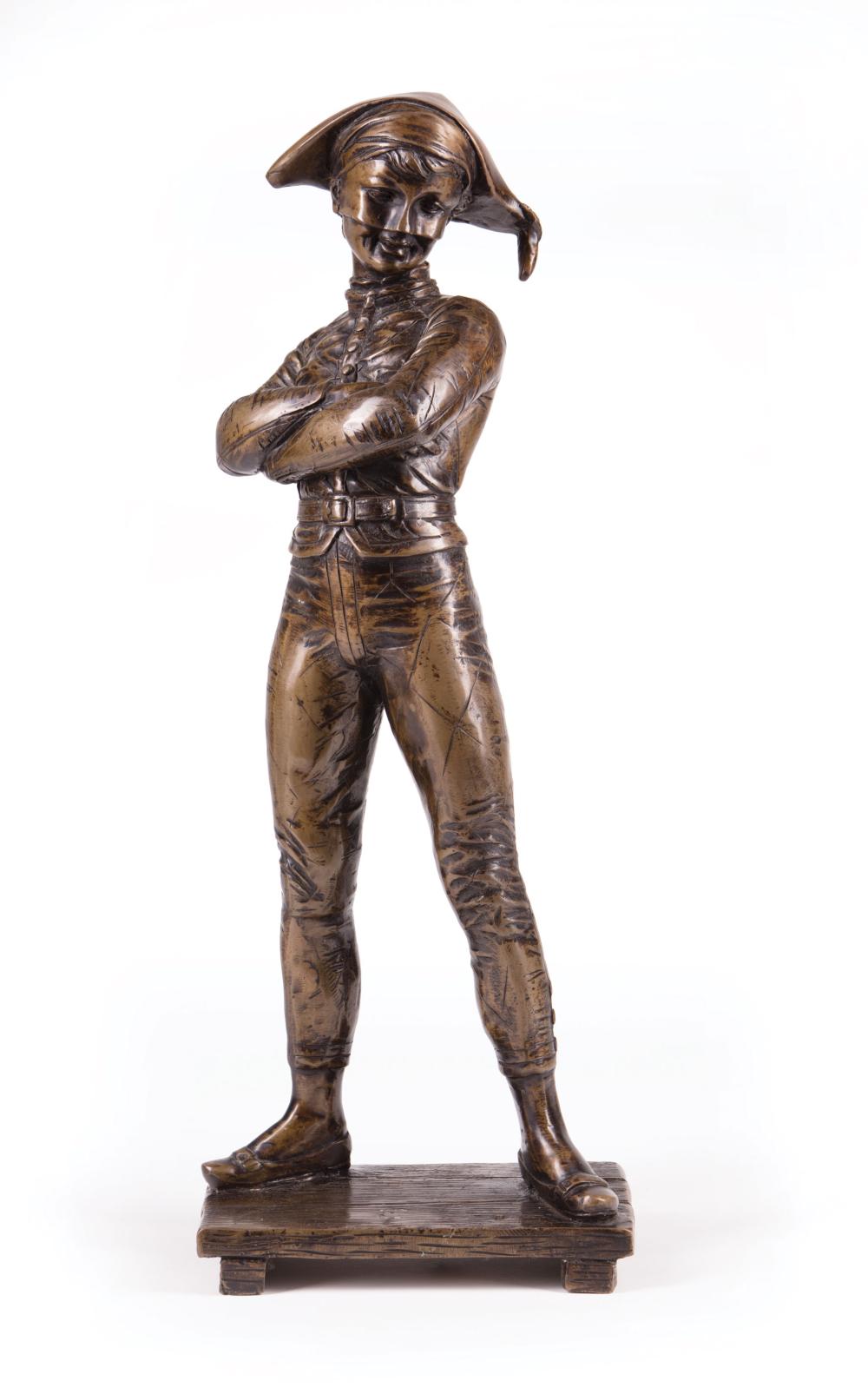 Appraisal: Bronze Figure of a Jester after L'Arlequin by Ren de