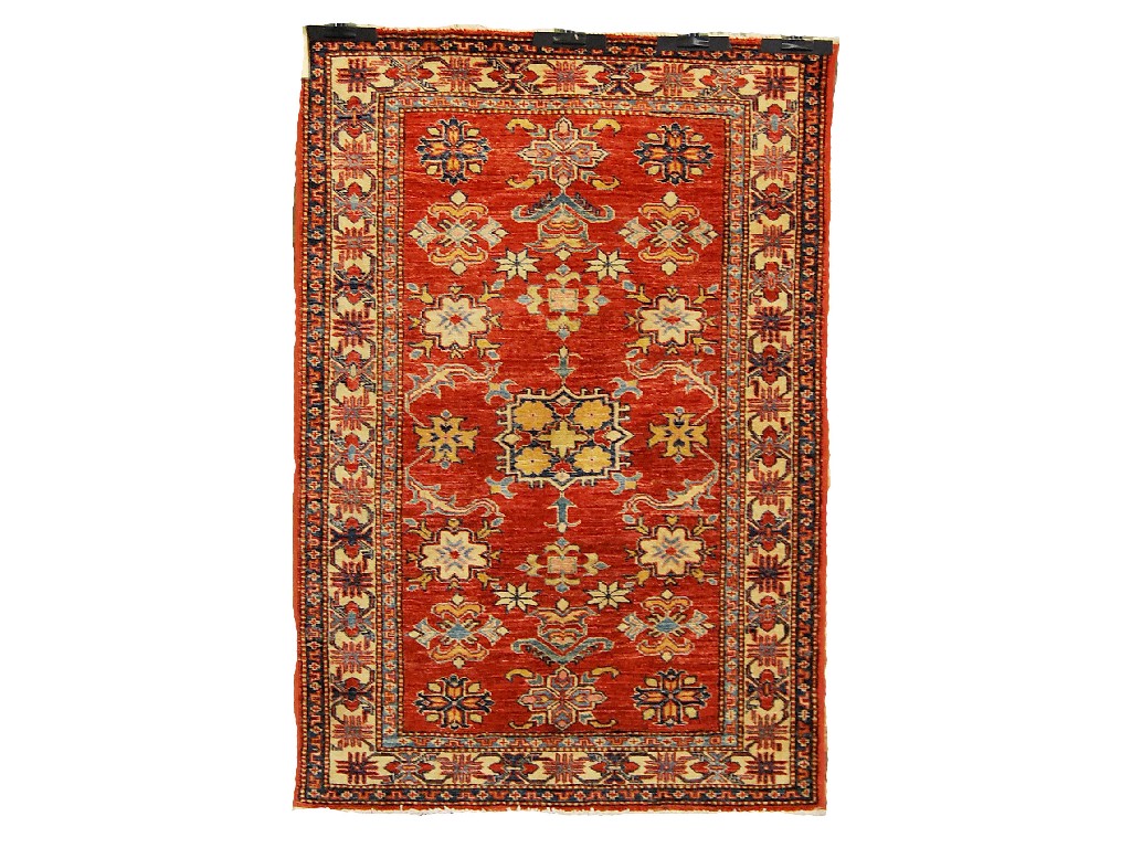 Appraisal: Pakistan Afghan refugee rug in Caucasian design