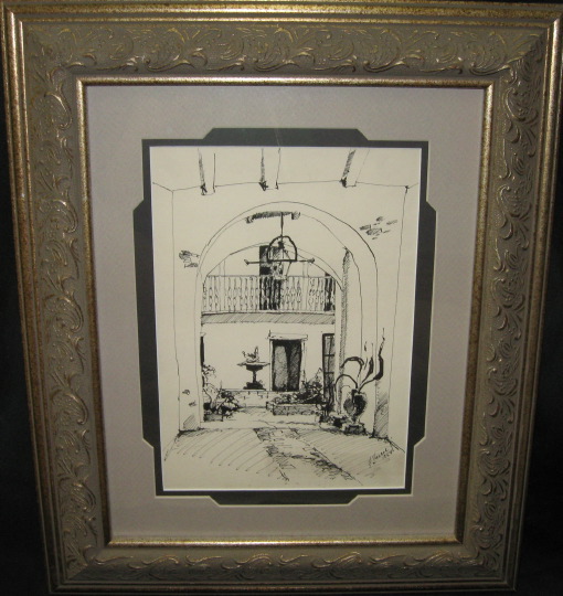 Appraisal: Joan Ferrar American New Orleans th Century French Quarter Courtyard