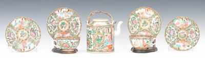 Appraisal: A Lot of Rose Medallion Teaware A tea service lot