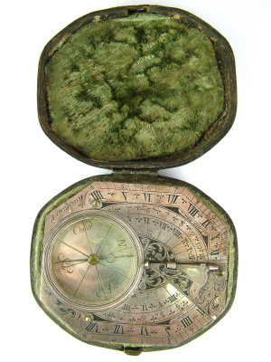 Appraisal: A silver Butterfield type compass sundial probably late th century