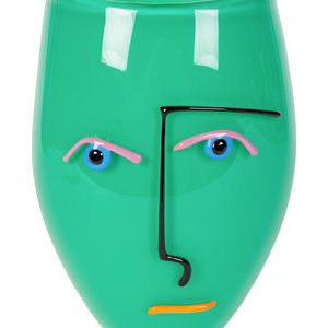 Appraisal: An Orrefors Glass Face Vase DESIGNED BY ANNE NILSSON TH