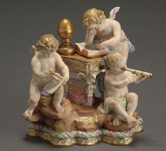 Appraisal: Lot Property of Various Owners Meissen Allegorical Group of Astronomy