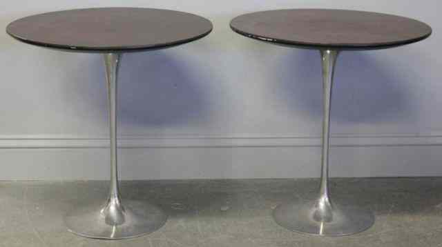 Appraisal: Pair of Midcentury Saarinen Tulip Tables From a Riverhead NY