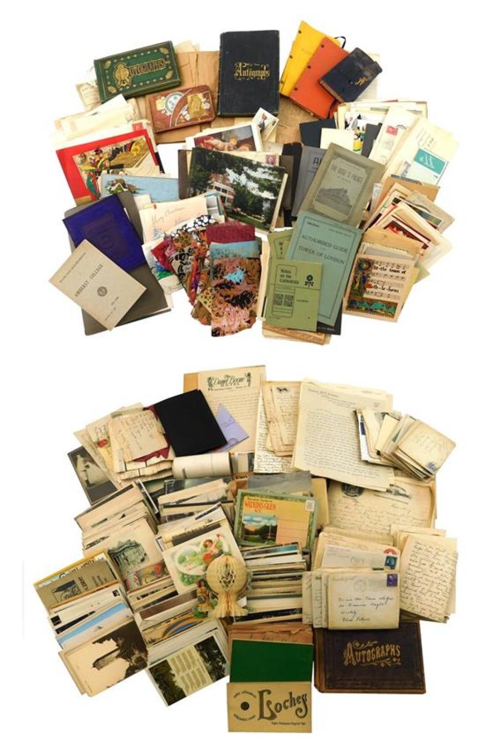 Appraisal: EPHEMERA Post-cards correspondence and some early photographs etc from a