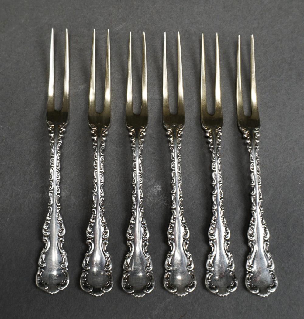 Appraisal: Set of Six Whiting Parcel Gilt Sterling Silver Seafood Forks