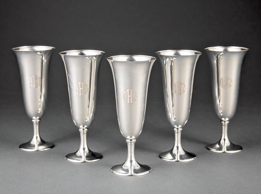 Appraisal: Twelve American Sterling Silver Goblets Frank Smith pattern h in