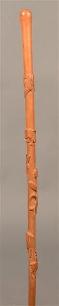 Appraisal: PA Carved Cane Attributed to Al Rader Pennsylvania Folk Art