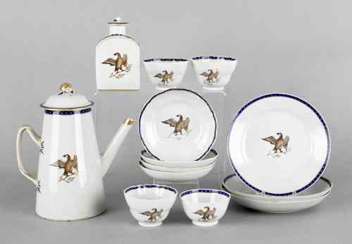 Appraisal: Chinese export porcelain partial tea service made for the American