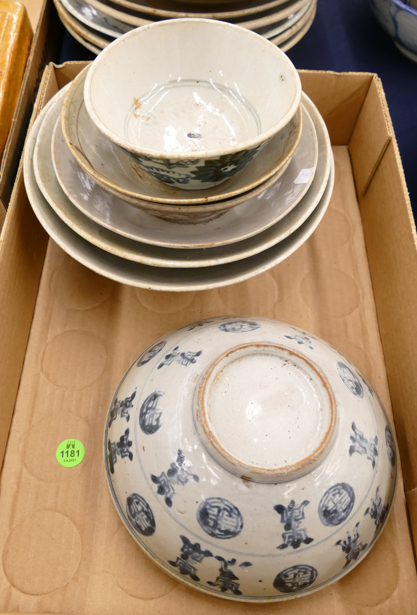 Appraisal: Box pc Chinese Swatow Bowls- '' to ''