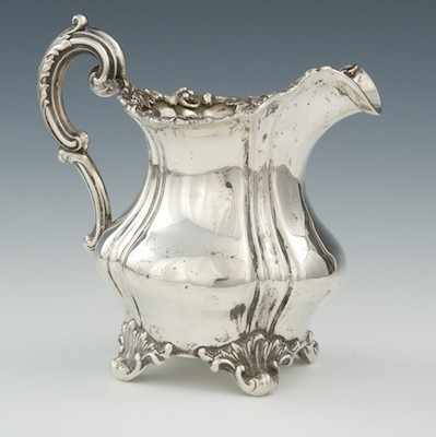 Appraisal: A German Silver Creamer Freie Hansestadt Bremen Baluster fluted shape