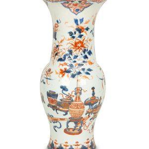 Appraisal: A Chinese Export Imari Palette Porcelain Vase th th Century