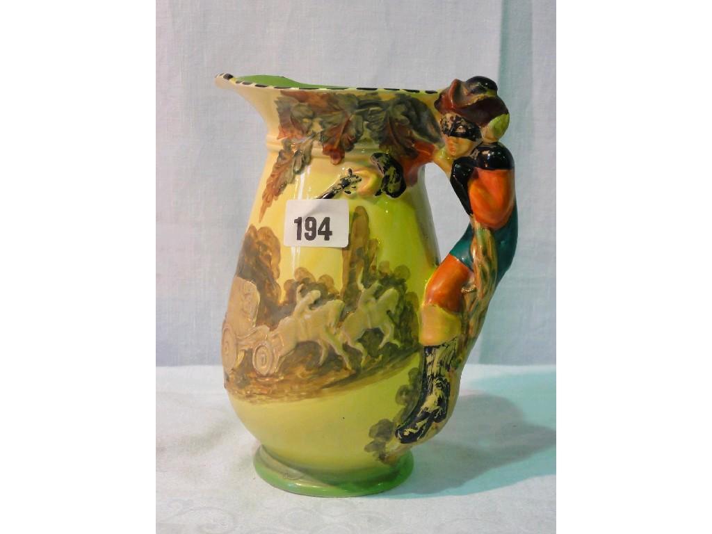 Appraisal: A Burleigh ware yellow ground jug with relief moulded decoration